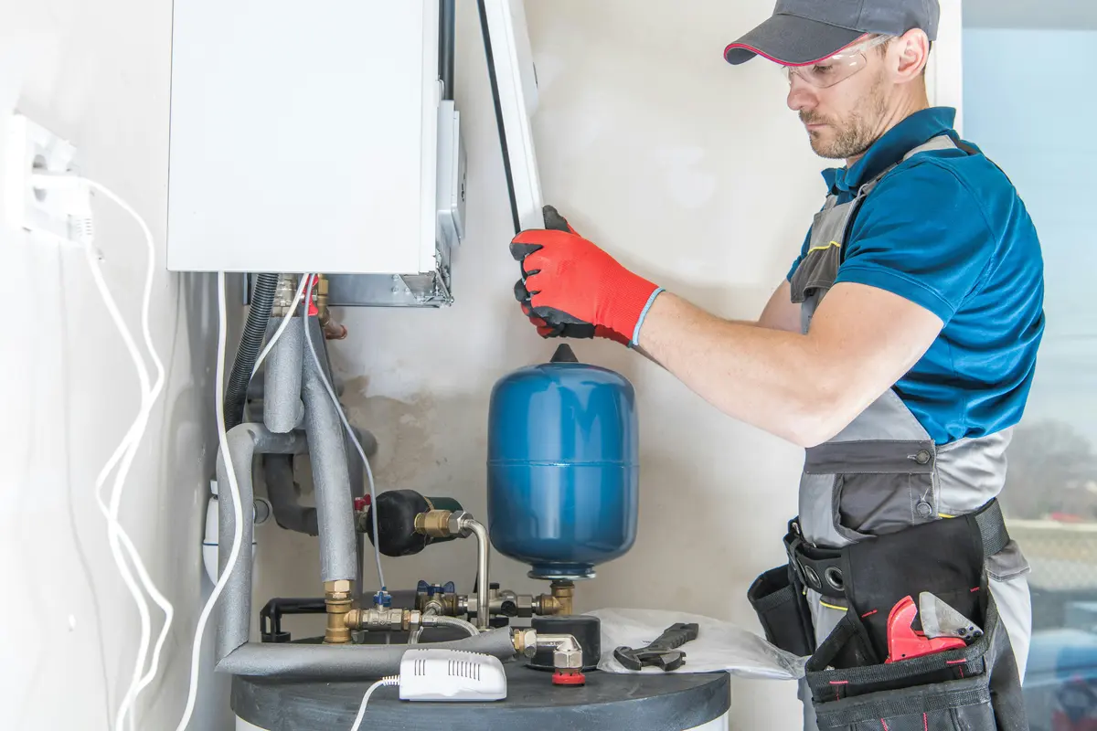 Boiler service in a Austin residential home