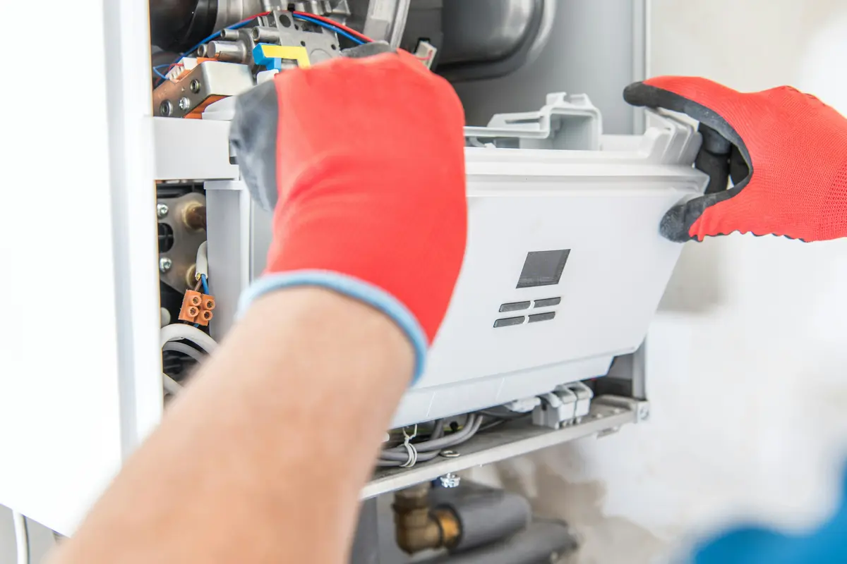 Wall-hung boiler annual maintenance in Austin