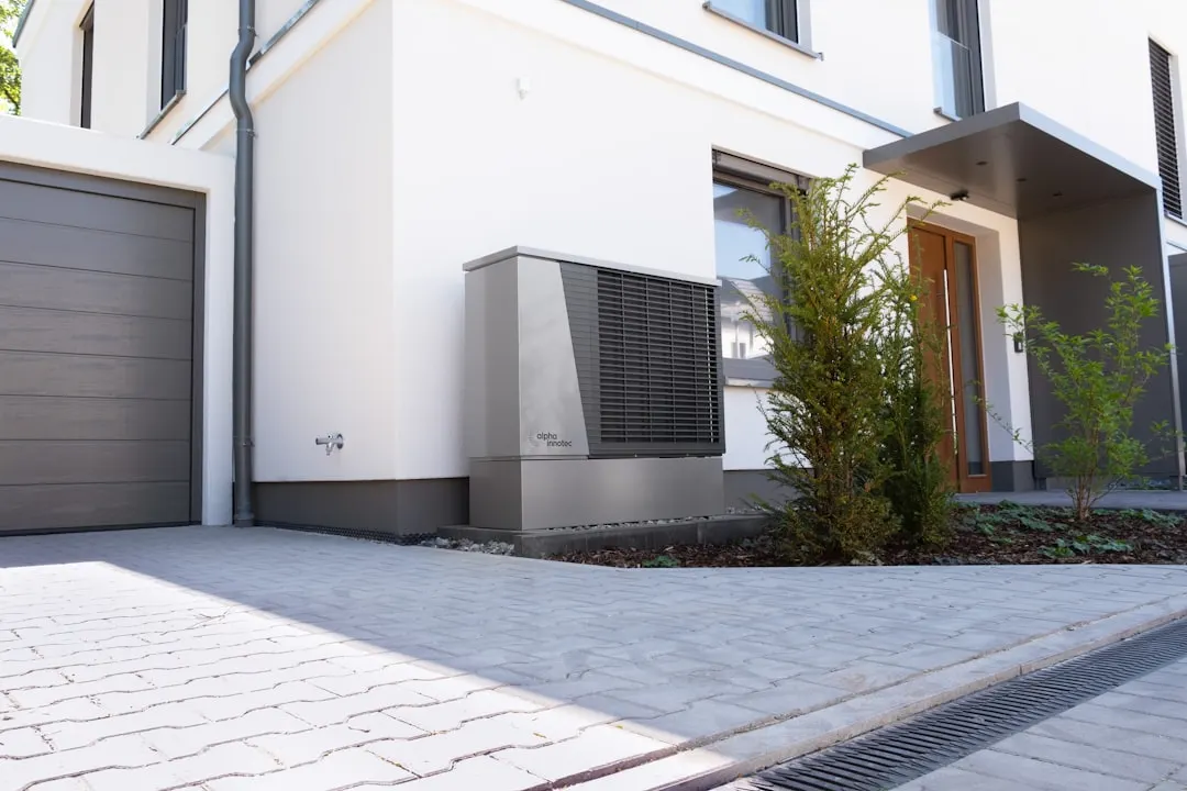 Cold-climate heat pump outdoor unit installed at a Austin home